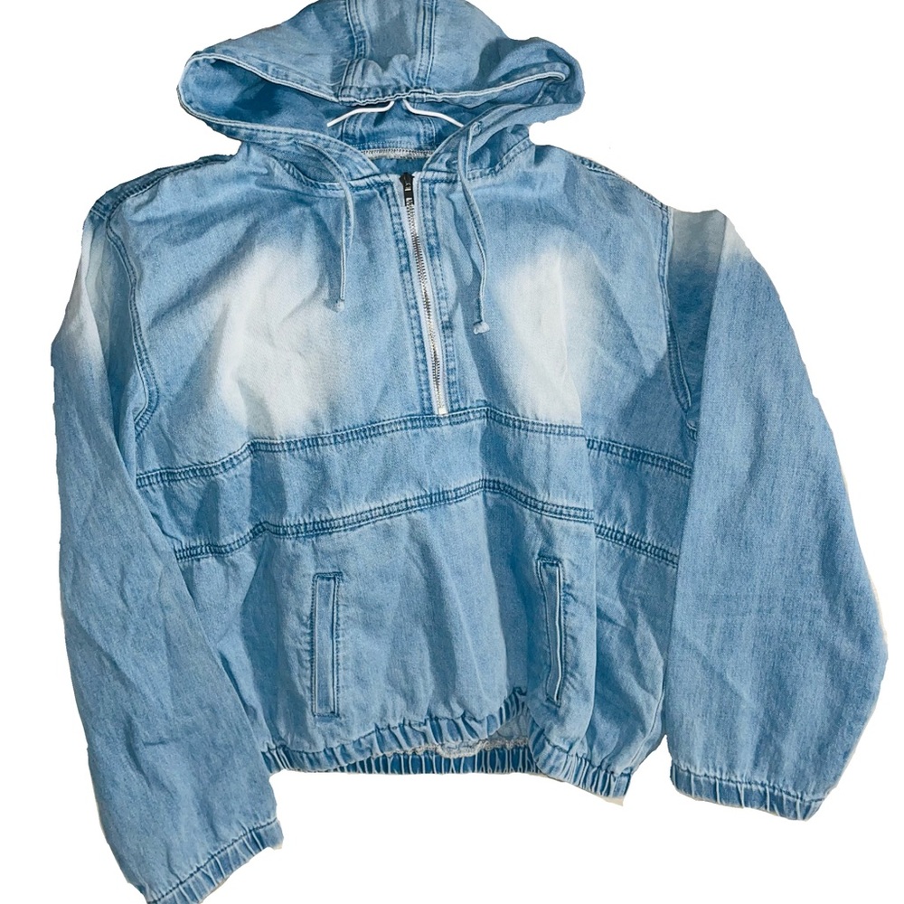 Light Blue Denim Hoodie